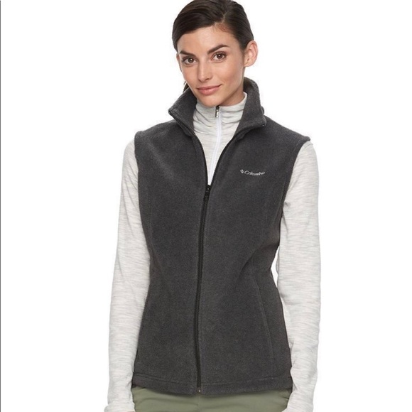 gray columbia vest